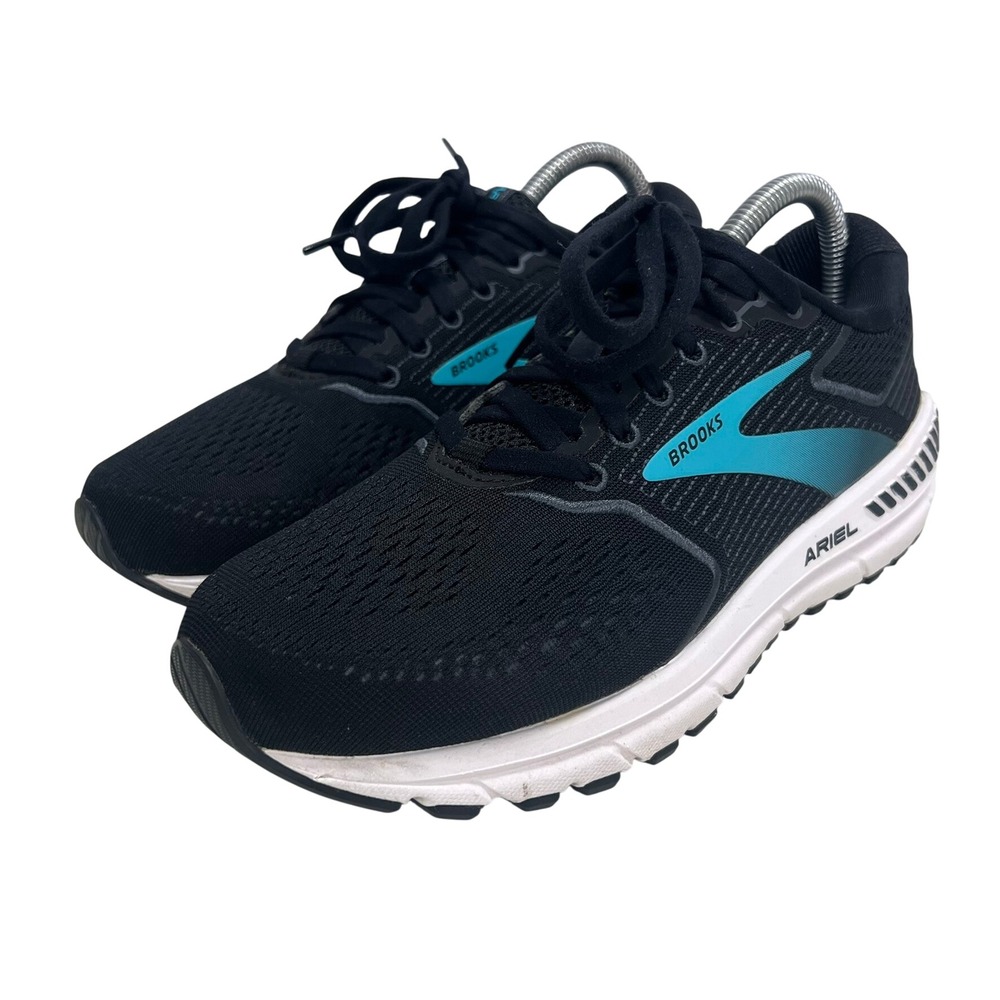 Brooks Ariel 20 Womens Running Shoes Black Teal Wide D 1203151D064 Size 8